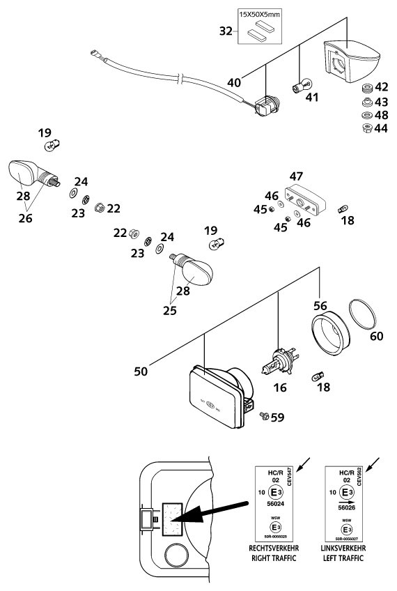 INSTRUMENTOS  SISTEMA DE BLOQUEO PARA 400 LC4 E 2001 EU