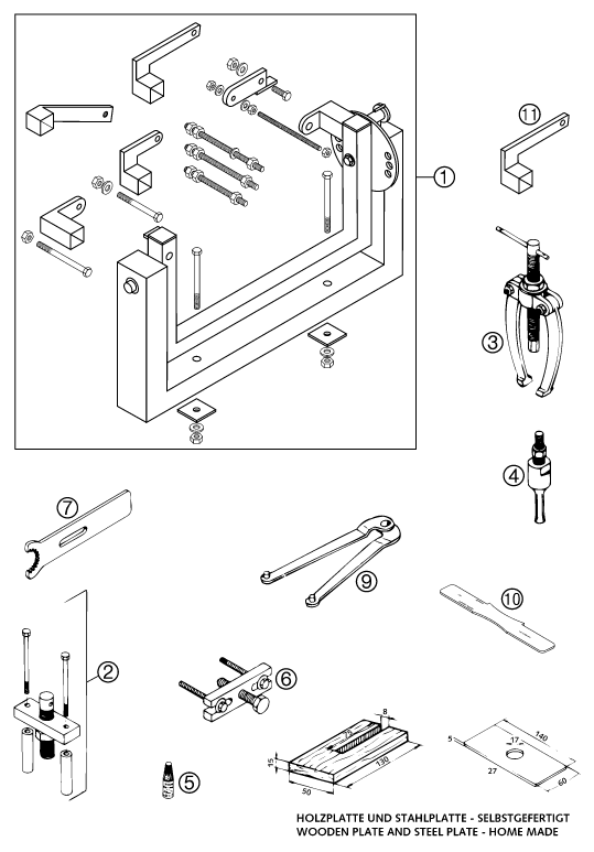 HERRAMIENTAS ESPECIALES MOTOR PARA 65 SX 2002 EU