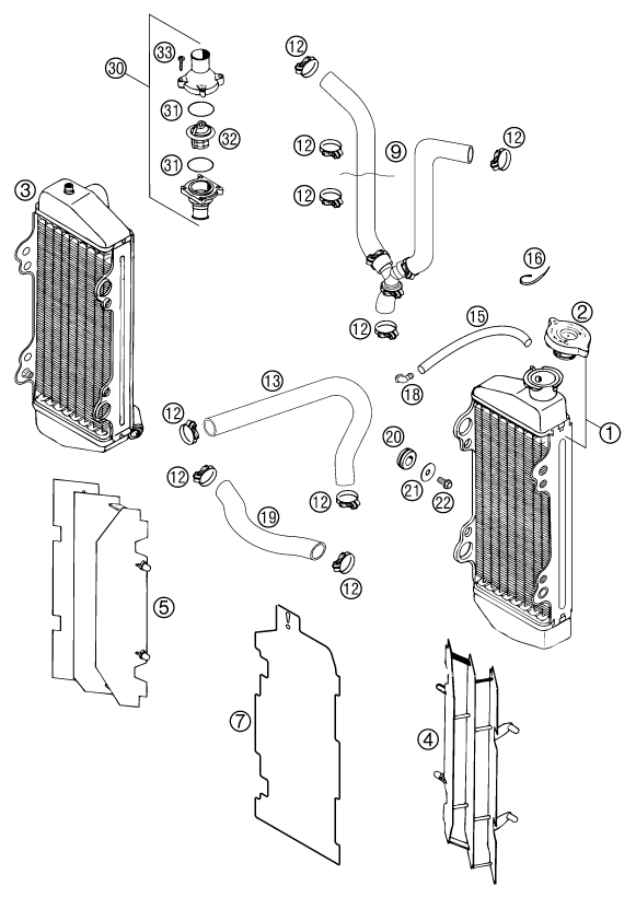 SISTEMA DE REFRIGERACION PARA 250 EXC 2002 EU