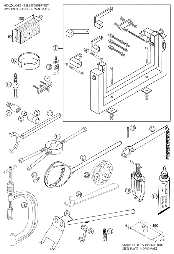 HERRAMIENTAS ESPECIALES MOTOR PARA 660 SM FACTORY REPLICA 2002 EU