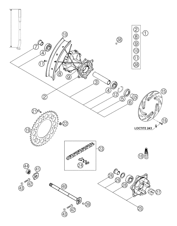 RUEDA TRASERA PARA 660 RALLYE 2002 EU