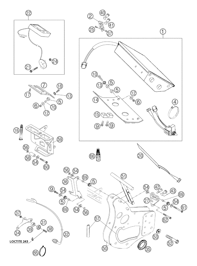 INSTRUMENTOS  SISTEMA DE BLOQUEO PARA 660 RALLYE 2002 EU