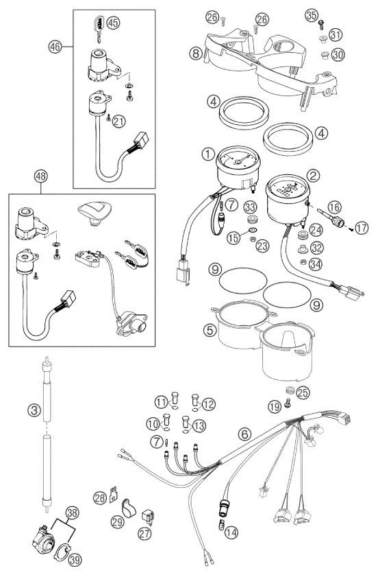 INSTRUMENTOS  SISTEMA DE BLOQUEO PARA 640 DUKE II ORANGE 2002 EU
