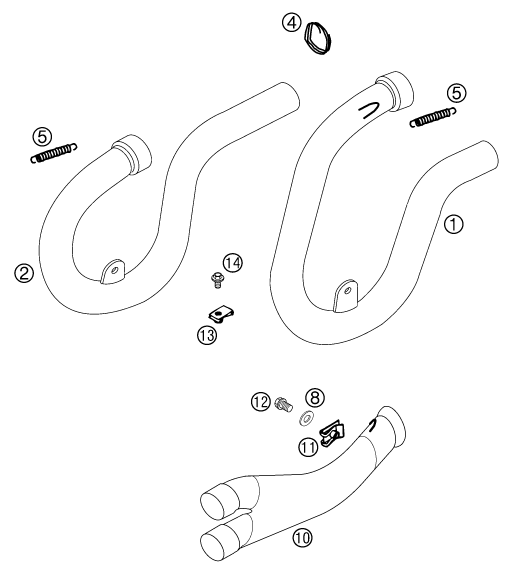 SISTEMA DE ESCAPE PARA 250 EXC RACING 2001 EU