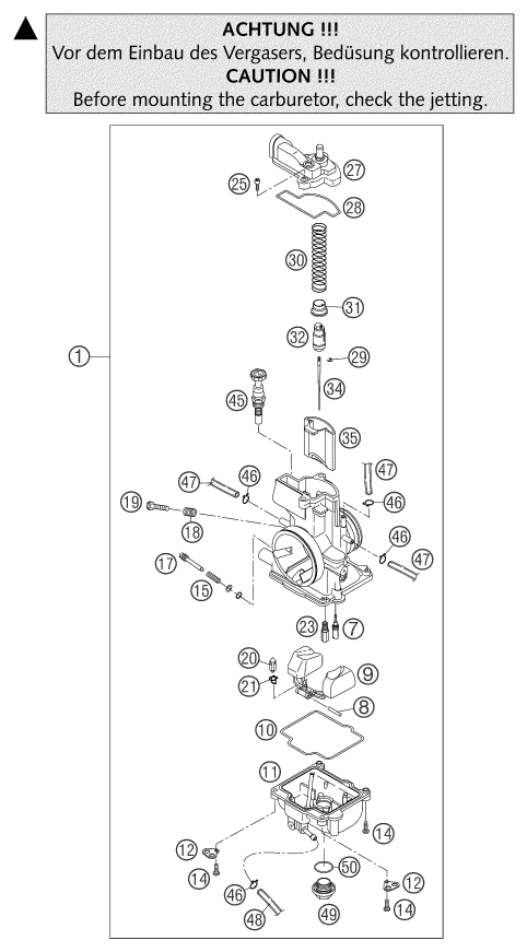 CARBURADOR PARA 250 SX 2003 EU