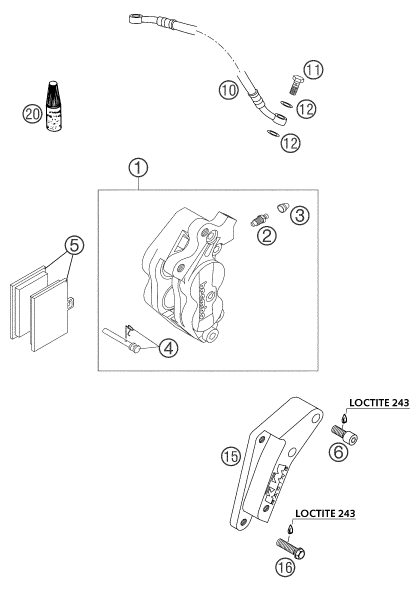 PINZA DE FRENO DELANTERO PARA 660 SUPERMOTO FACTORY REPL 03 EU