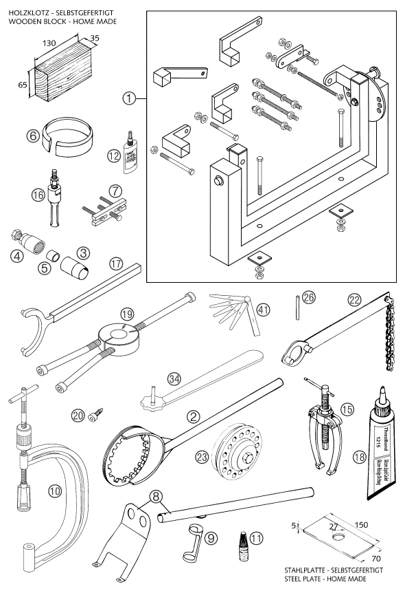 HERRAMIENTAS ESPECIALES MOTOR PARA 625 SMC 2004 EU