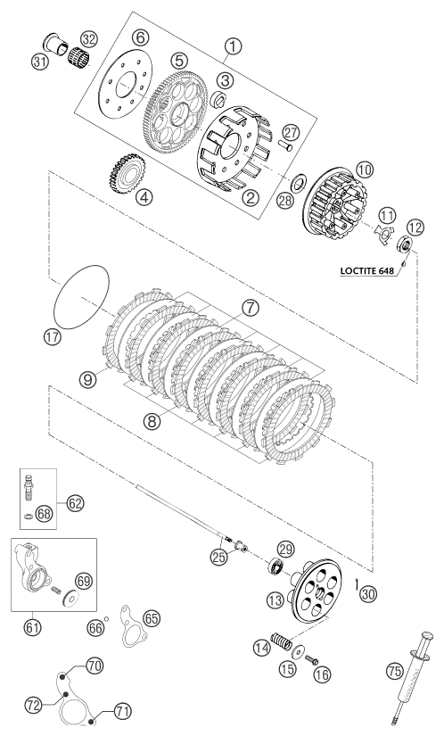 EMBRAGUE PARA 660 SMC 2003 EU