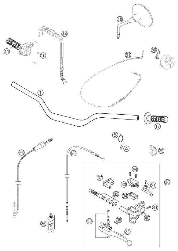 MANILLAR MARCO PARA 640 ADVENTURE R 2004 EU