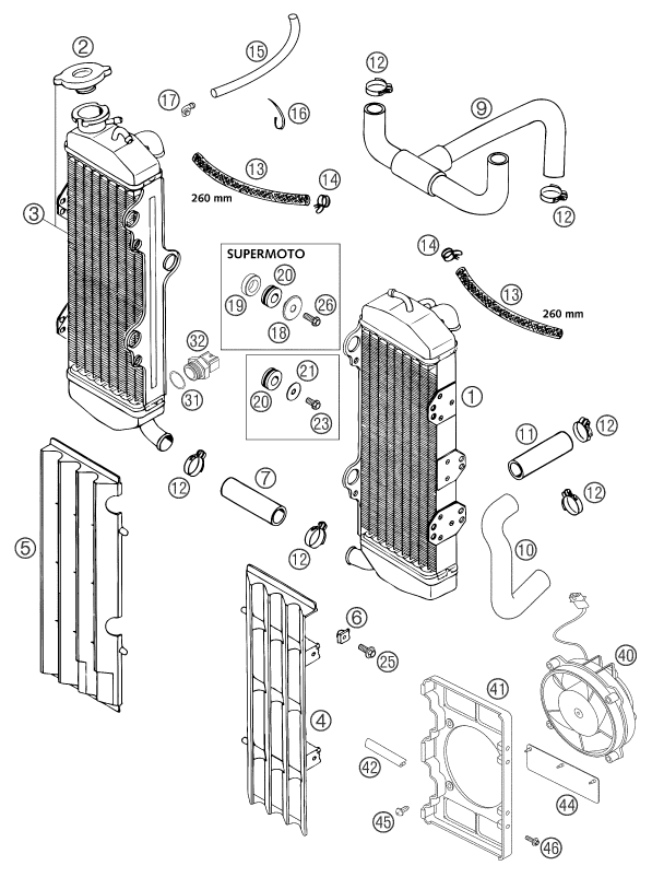 SISTEMA DE REFRIGERACION PARA 640 ADVENTURE R 2004 EU