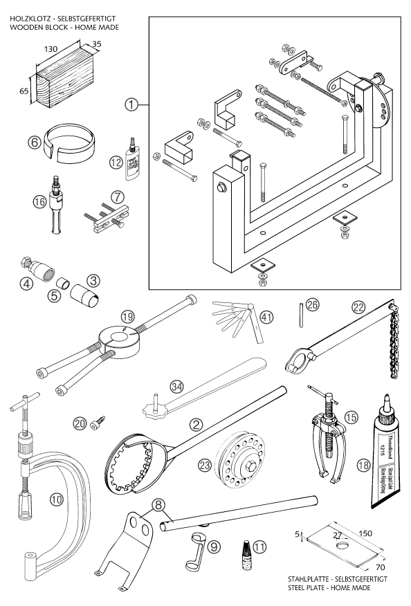 HERRAMIENTAS ESPECIALES MOTOR PARA 660 SMS EU
