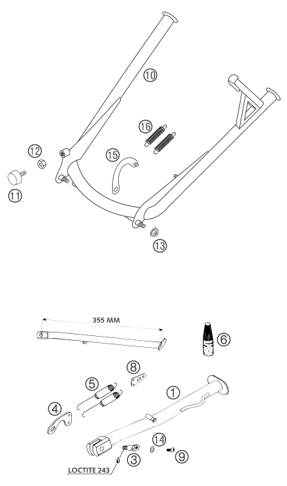 CABALLETE LATERAL  CABALLETE CENTRAL PARA 400 LS E MIL 04 EU