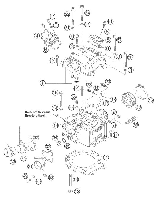 CABEZA DE CILINDRO PARA 640 ADVENTURE R 2004 EU