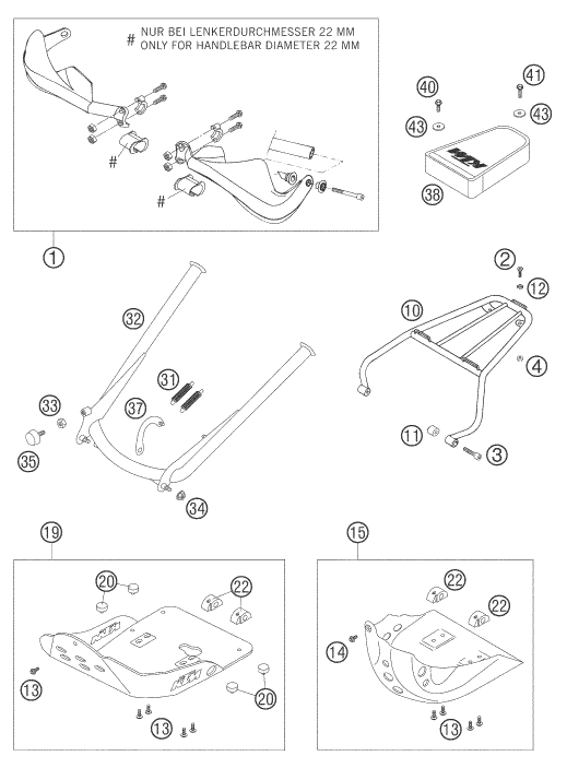 ACCESORIOS PARA 625 SXC 2005 EU