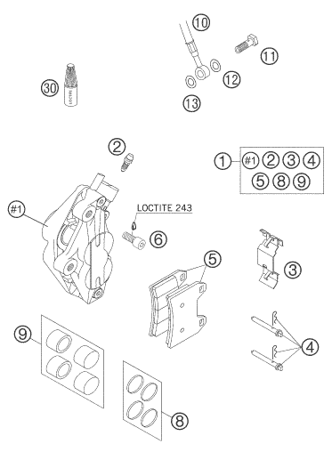 PINZA DE FRENO DELANTERO PARA 625 SMC 2005 EU