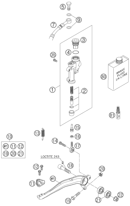 SISTEMA DE FRENO TRASERO PARA 450 SMR 2005 EU