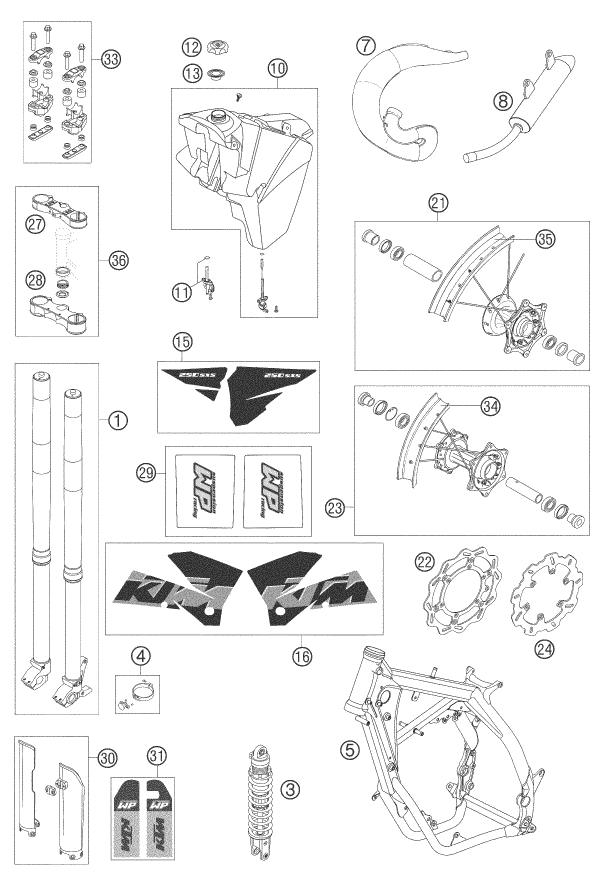 PIEZAS NUEVAS PARA 250 SXS 2005 EU