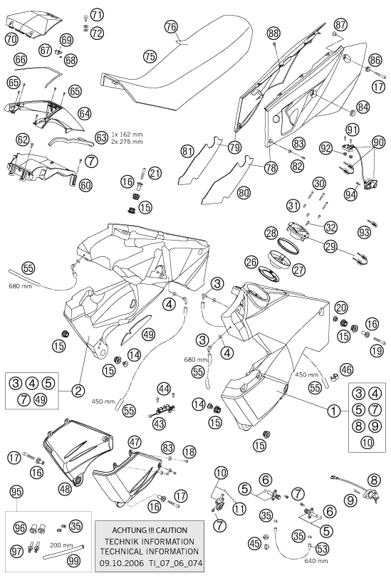 TANQUE ASIENTO PARA 990 ADVENTURE BLACK ABS 2006 EU