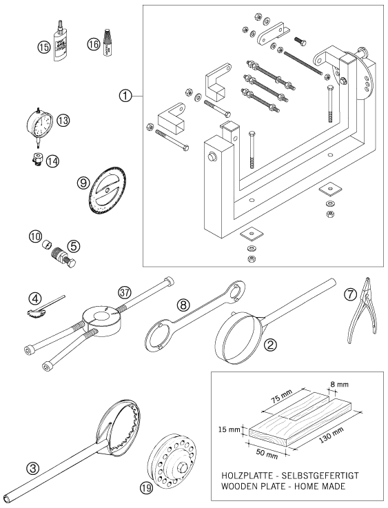 HERRAMIENTAS ESPECIALES MOTOR PARA 300 EXC E 2007 EU