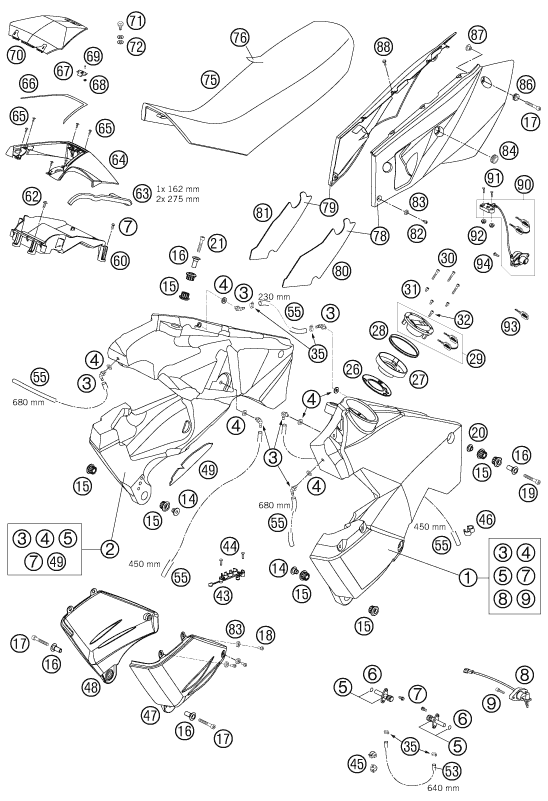 TANQUE ASIENTO PARA 990 ADVENTURE S 2007 EU