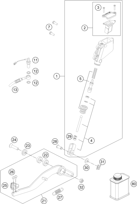 SISTEMA DE FRENO TRASERO PARA 950 SUPERMOTO BLACK 2007 EU