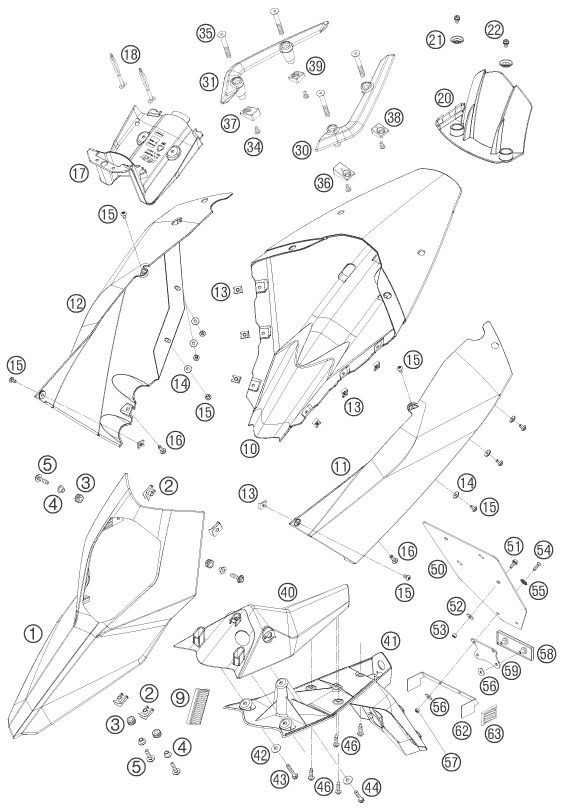 PLACA GUARDABARROS PARA 690 SUPERMOTO PRESTIGE 2007 EU