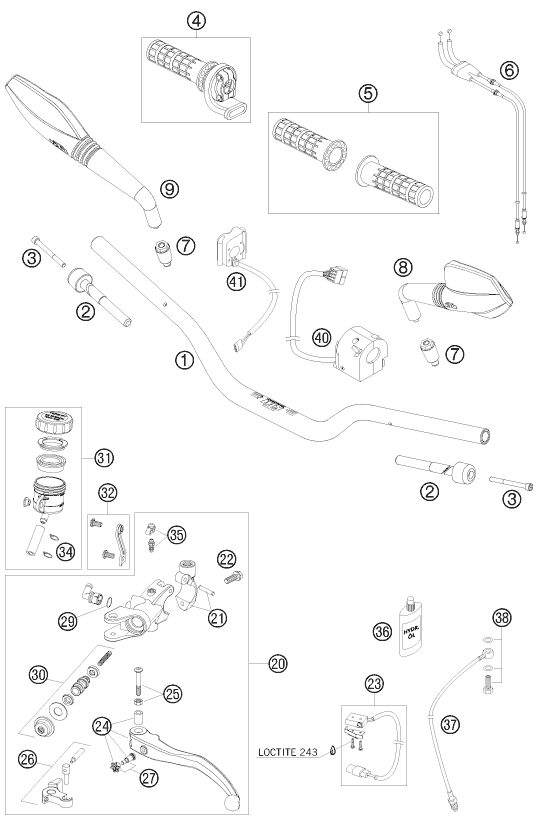 MANILLAR MARCO PARA 690 SUPERMOTO PRESTIGE 2007 EU