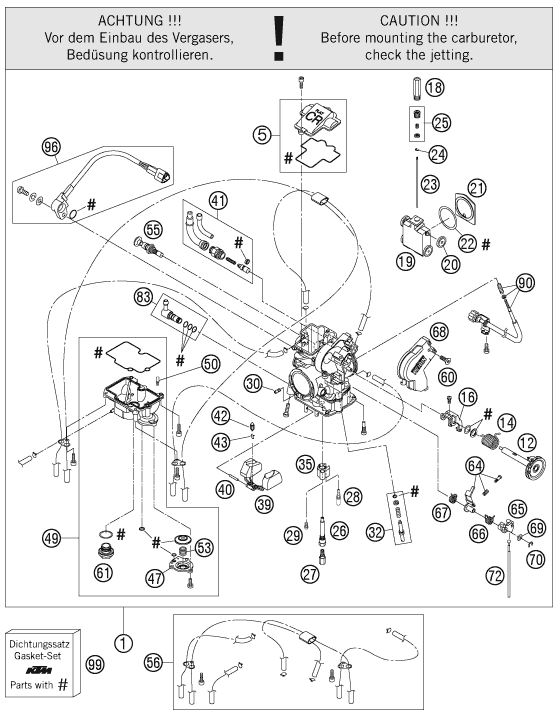 CARBURADOR PARA 250 SX F 2007 EU