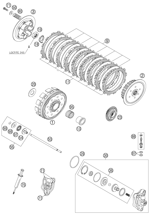 EMBRAGUE PARA 450 SX F 2007 EU