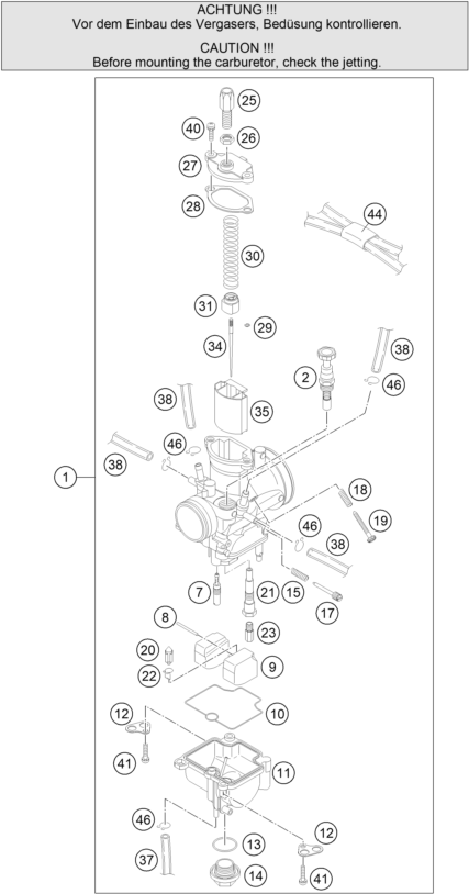 CARBURADOR PARA 85 SX 1714 2008 EU