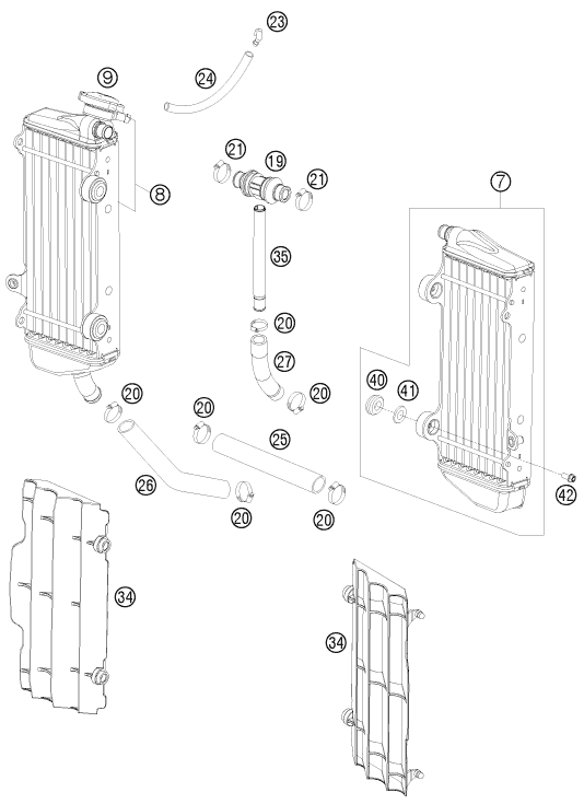 SISTEMA DE REFRIGERACION PARA 250 SX 2008 EU