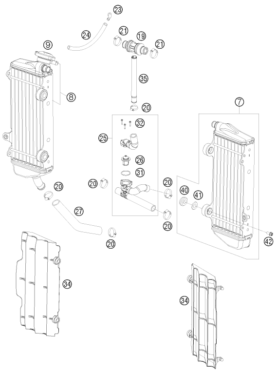 SISTEMA DE REFRIGERACION PARA 250 EXC 2008 EU