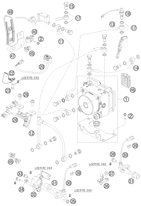 SISTEMA ANTIBLOQUEO PARA 990 ADVENTURE BLACK ABS 2008 EU