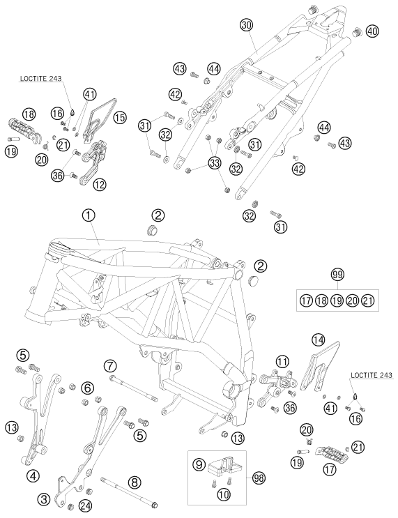 MARCO PARA 990 SUPER DUKE R 2008 EU