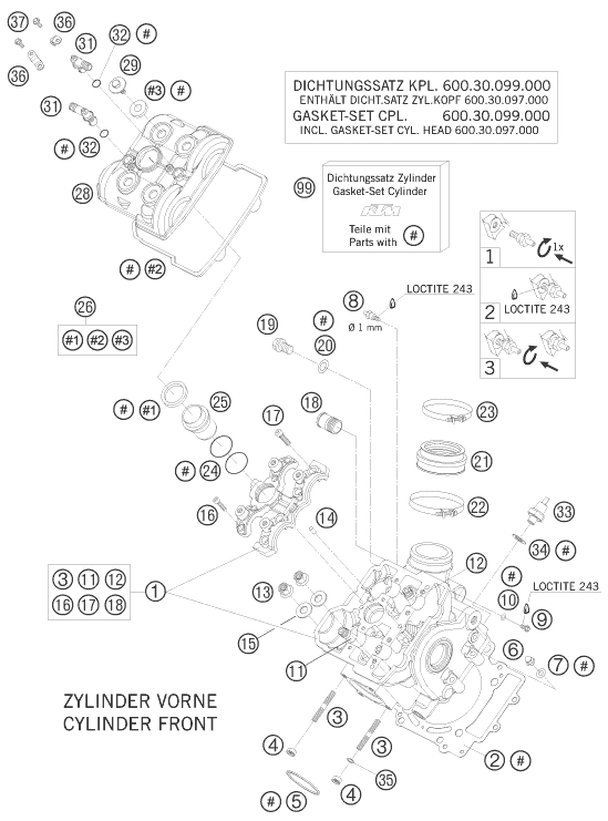 CULATA DELANTERA PARA 990 SUPERMOTO R 2010 EU