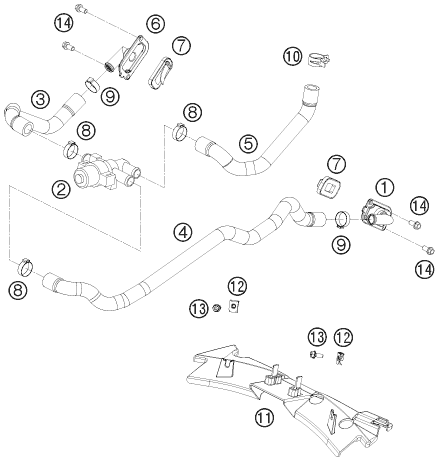 SISTEMA DE AIRE SECUNDARIO PARA 1190 RC 8 BLACK 2009 EU