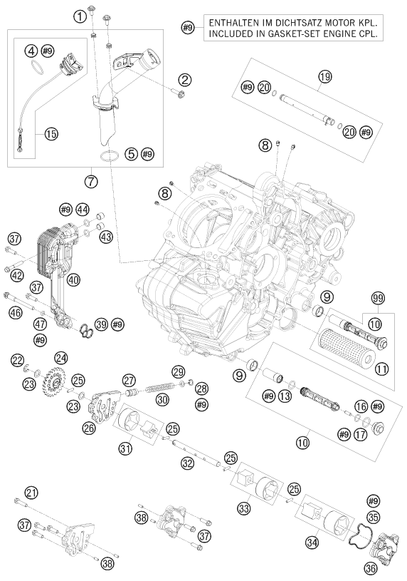 SISTEMA DE LUBRICACION PARA 1190 RC 8 ORANGE 2008 EU