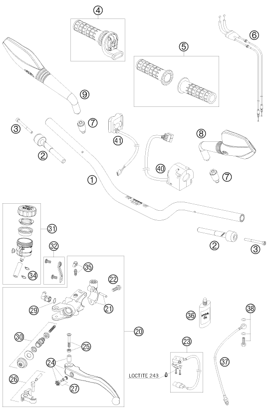 MANILLAR MARCO PARA 690 SUPERMOTO R 2008 EU