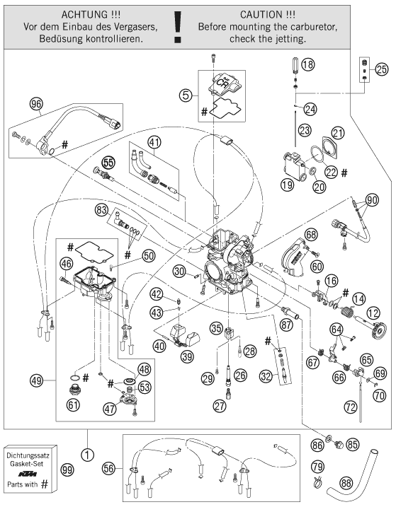 CARBURADOR PARA 250 EXC F 2008 EU