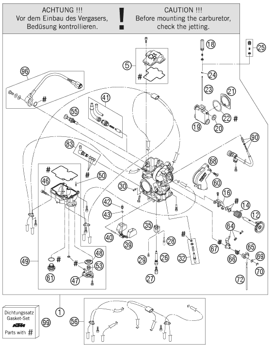 CARBURADOR PARA 250 SX F 2008 EU