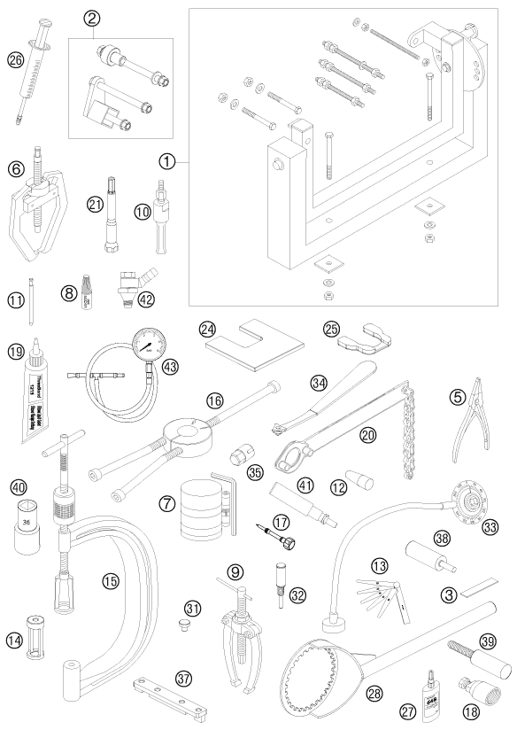 HERRAMIENTAS ESPECIALES MOTOR PARA 450 SMR 2008 EU