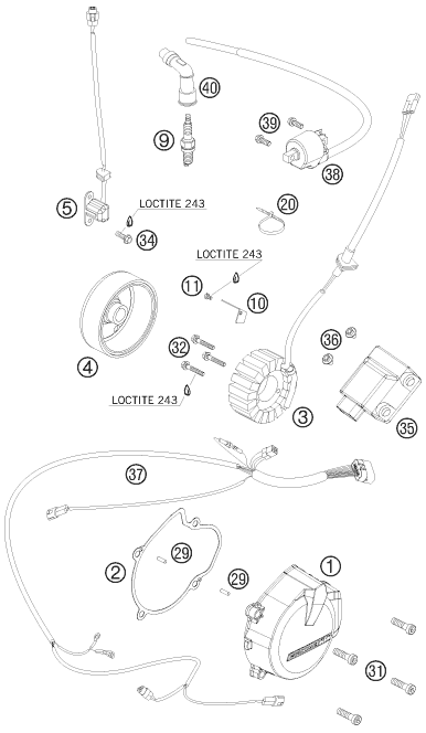 SISTEMA DE ENCENDIDO PARA 450 XC ATV 2010 EU