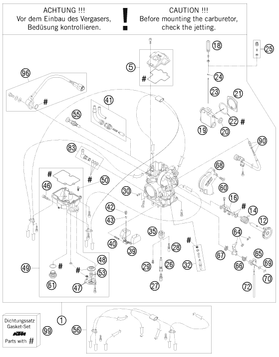 CARBURADOR PARA 250 SXS F 2008 EU