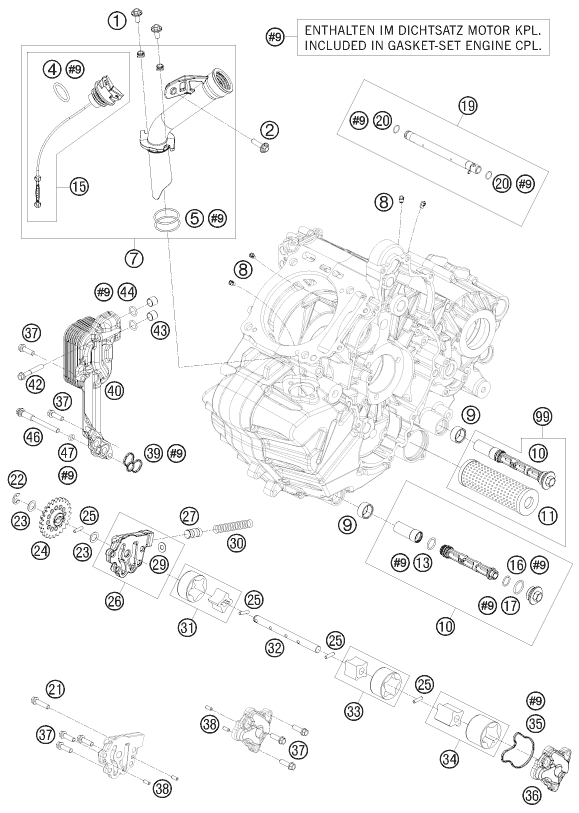 SISTEMA DE LUBRICACION PARA 1190 RC 8 BLACK 2009 EU