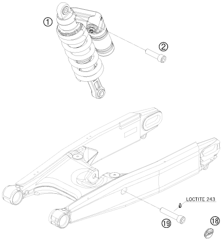 AMORTIGUADOR PARA 990 SUPERMOTO T LIM EDIT 10 EU