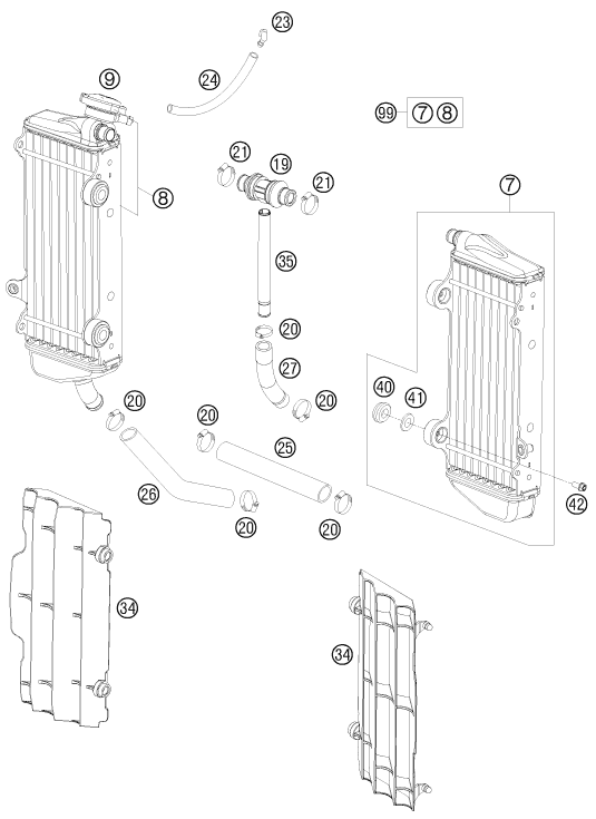 SISTEMA DE REFRIGERACION PARA 250 SX 2010 EU