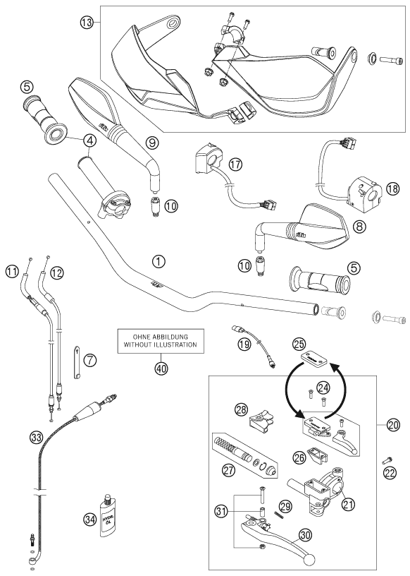 MANILLAR MARCO PARA 990 SUPERMOTO T LIM EDIT 10 EU