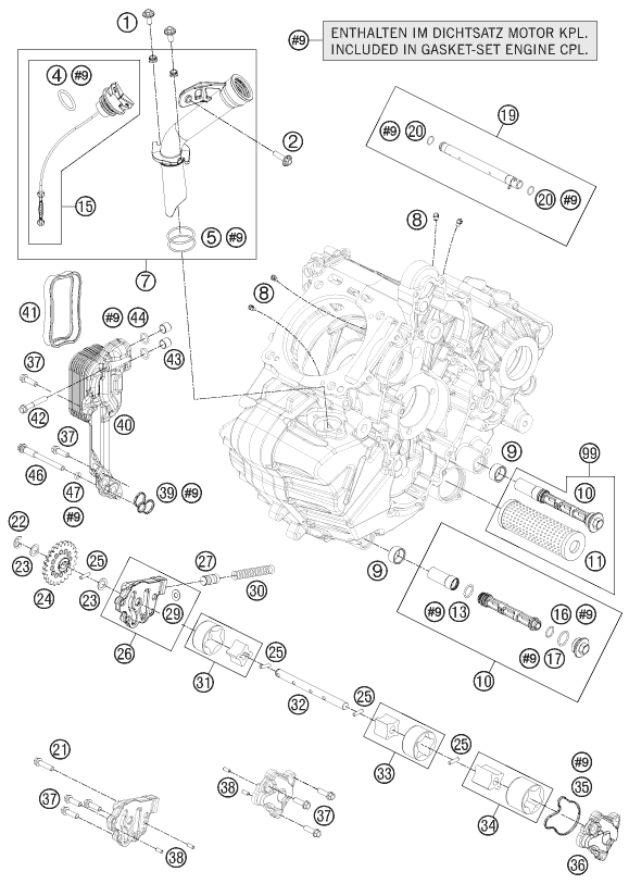 SISTEMA DE LUBRICACION PARA 1190 RC8 R 2010 EU