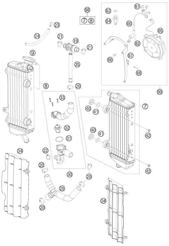 SISTEMA DE REFRIGERACION PARA 450 EXC 2010 EU