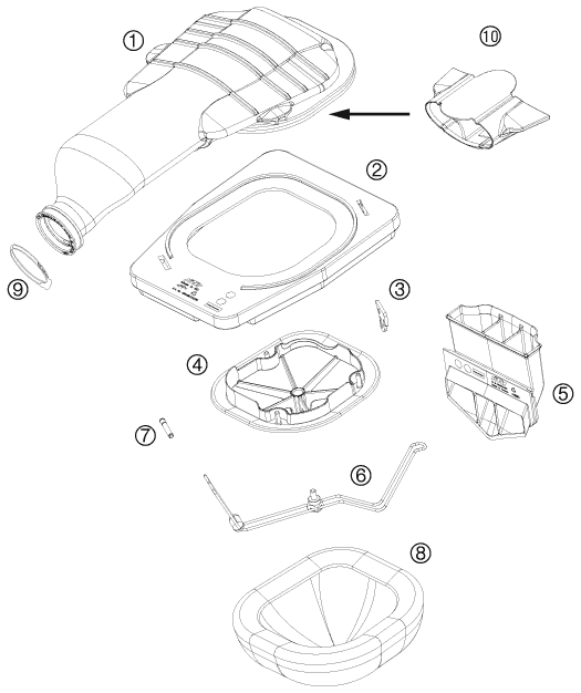 FILTRO DE AIRE PARA 450 SX ATV 2010 EU